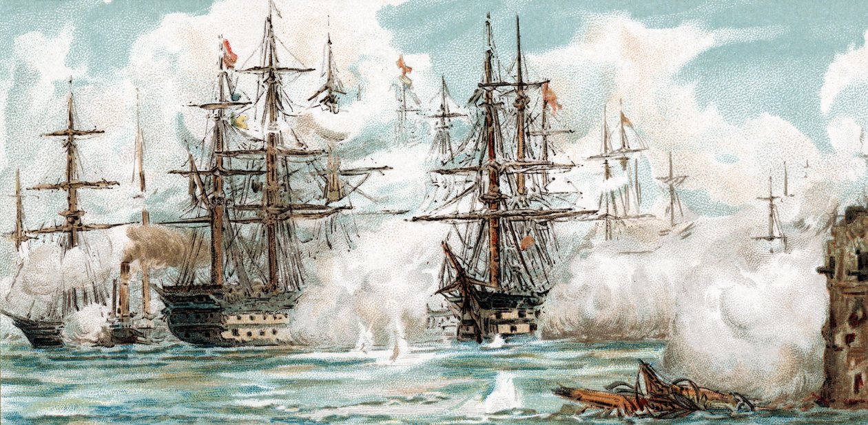 Guerra de Crimea - Bombardeo de Sebastopol de Unbekannter Künstler