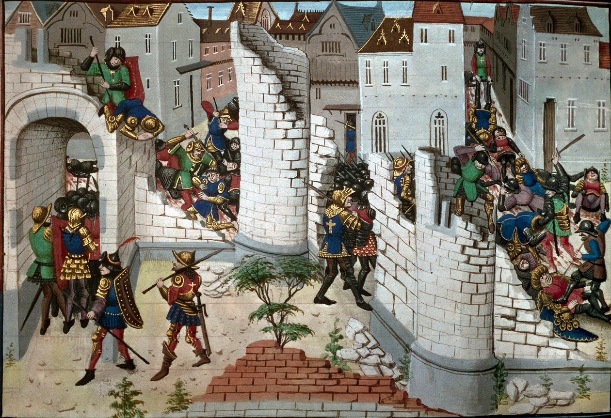 Cruzada: la toma de Jerusalén. Detalle. (miniatura) de Unbekannter Künstler