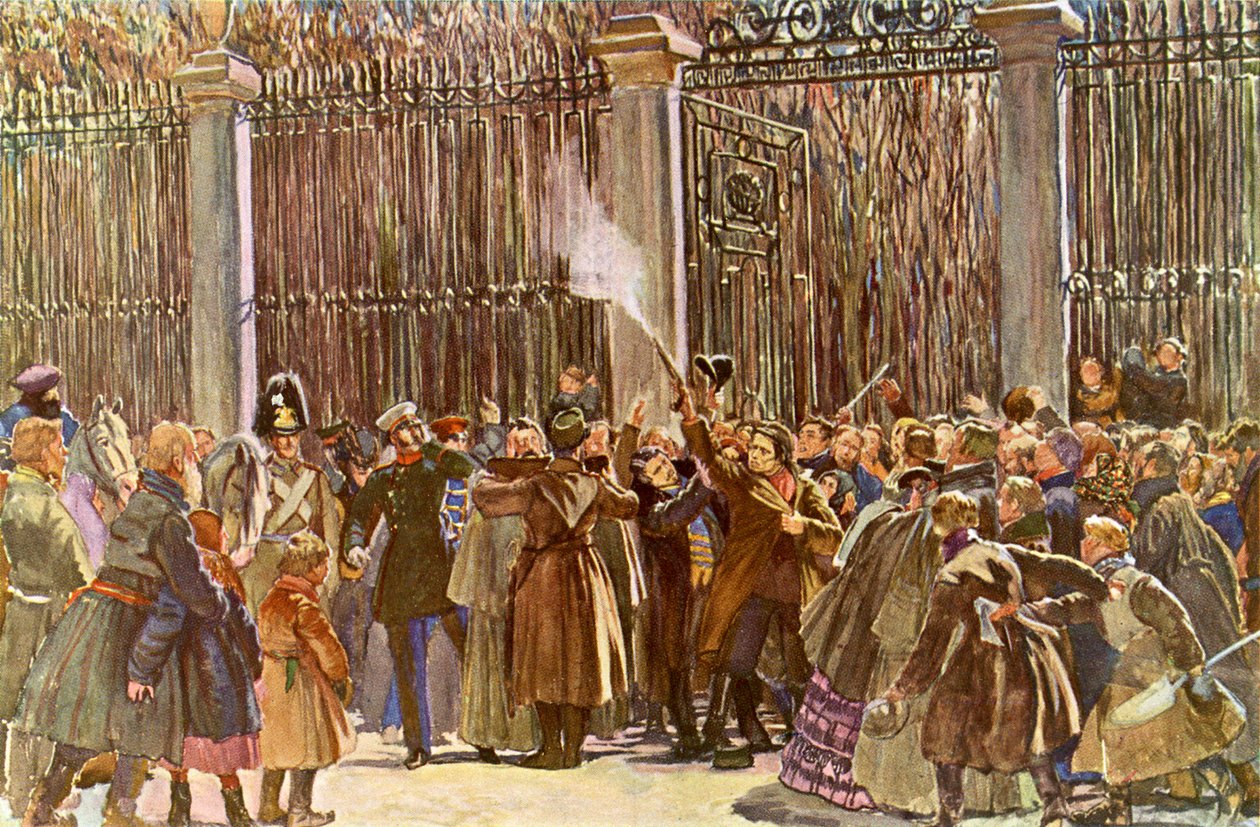 El intento de asesinato de Alejandro II por Dmitri Karakozov de Unbekannter Künstler