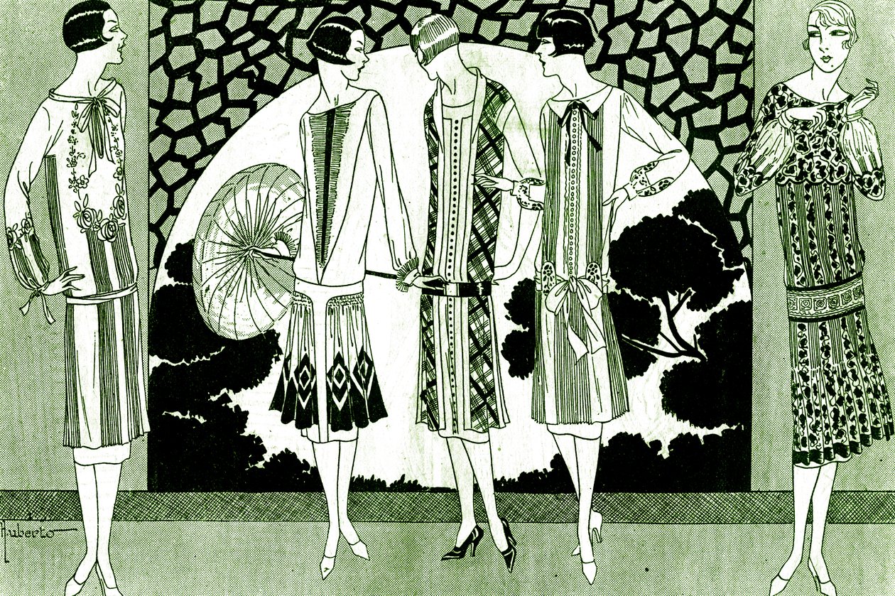 Moda: vestidos en mayo de 1925 de Unbekannter Künstler