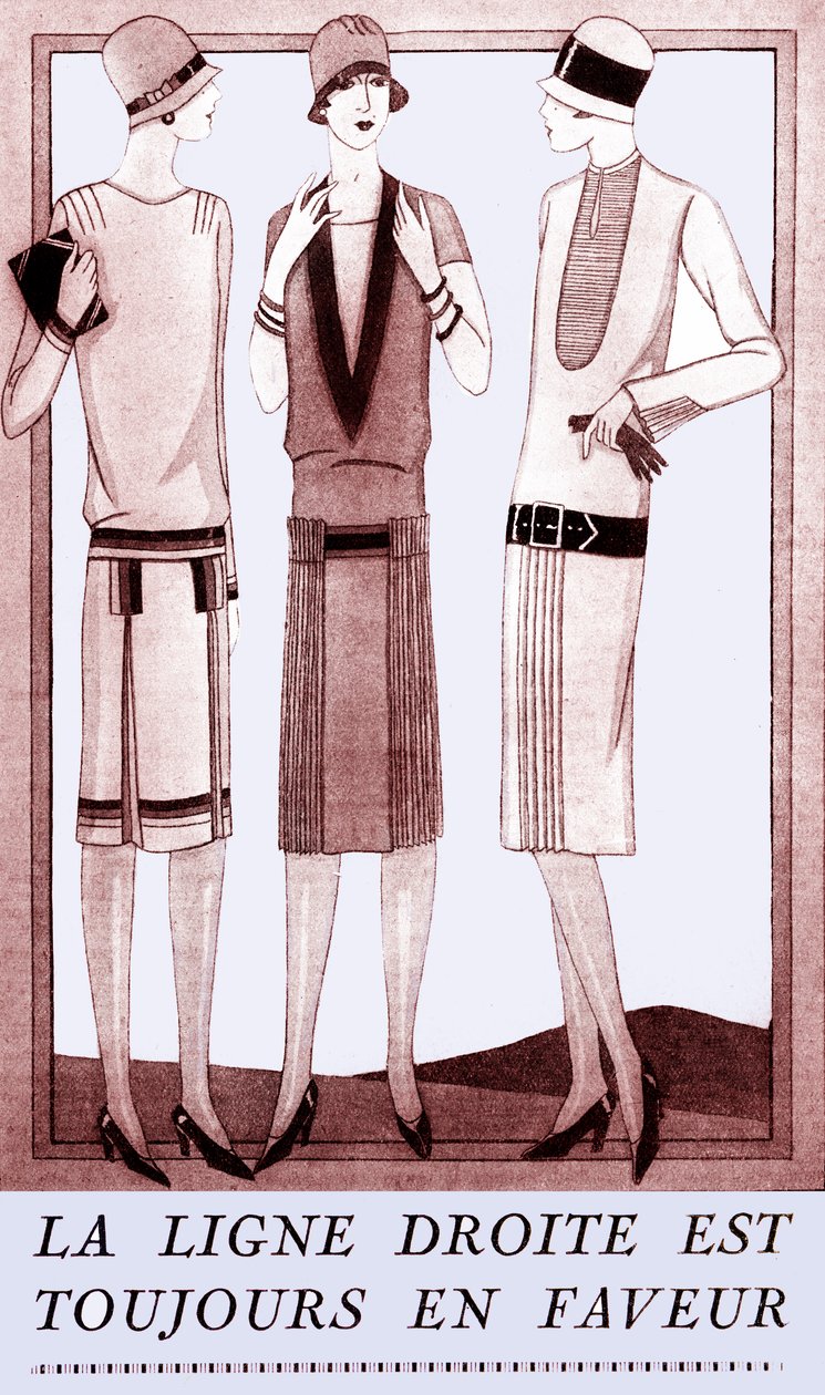 Moda: vestidos en la primavera de 1928 de Unbekannter Künstler
