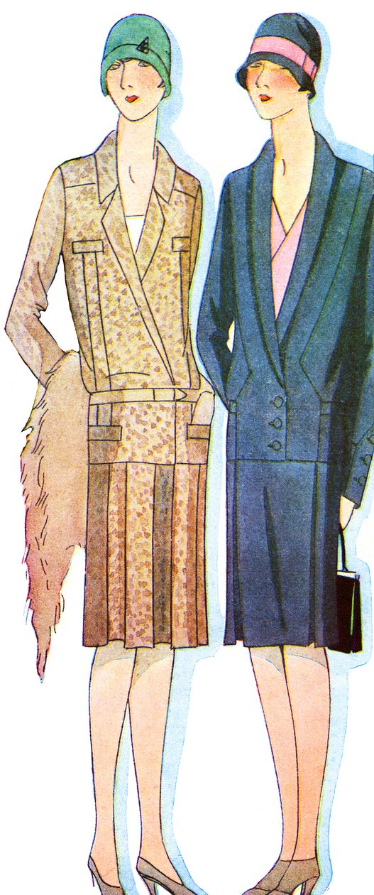 Moda: trajes en la primavera de 1928 de Unbekannter Künstler