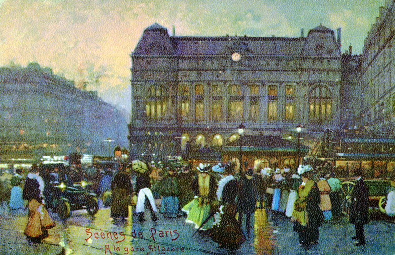 Gare St Lazare, París, c. 1900. de Unbekannter Künstler