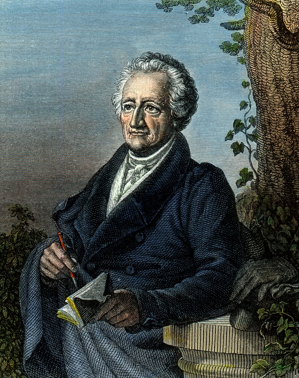 Goethe, a los 83 años de Unbekannter Künstler