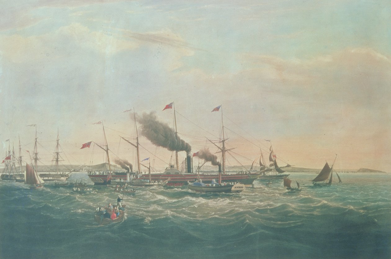 Barco de vapor Great Western (litografía) de Unbekannter Künstler