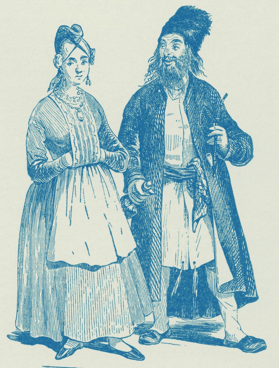 Hassid y esposa, principios del siglo XIX de Unbekannter Künstler