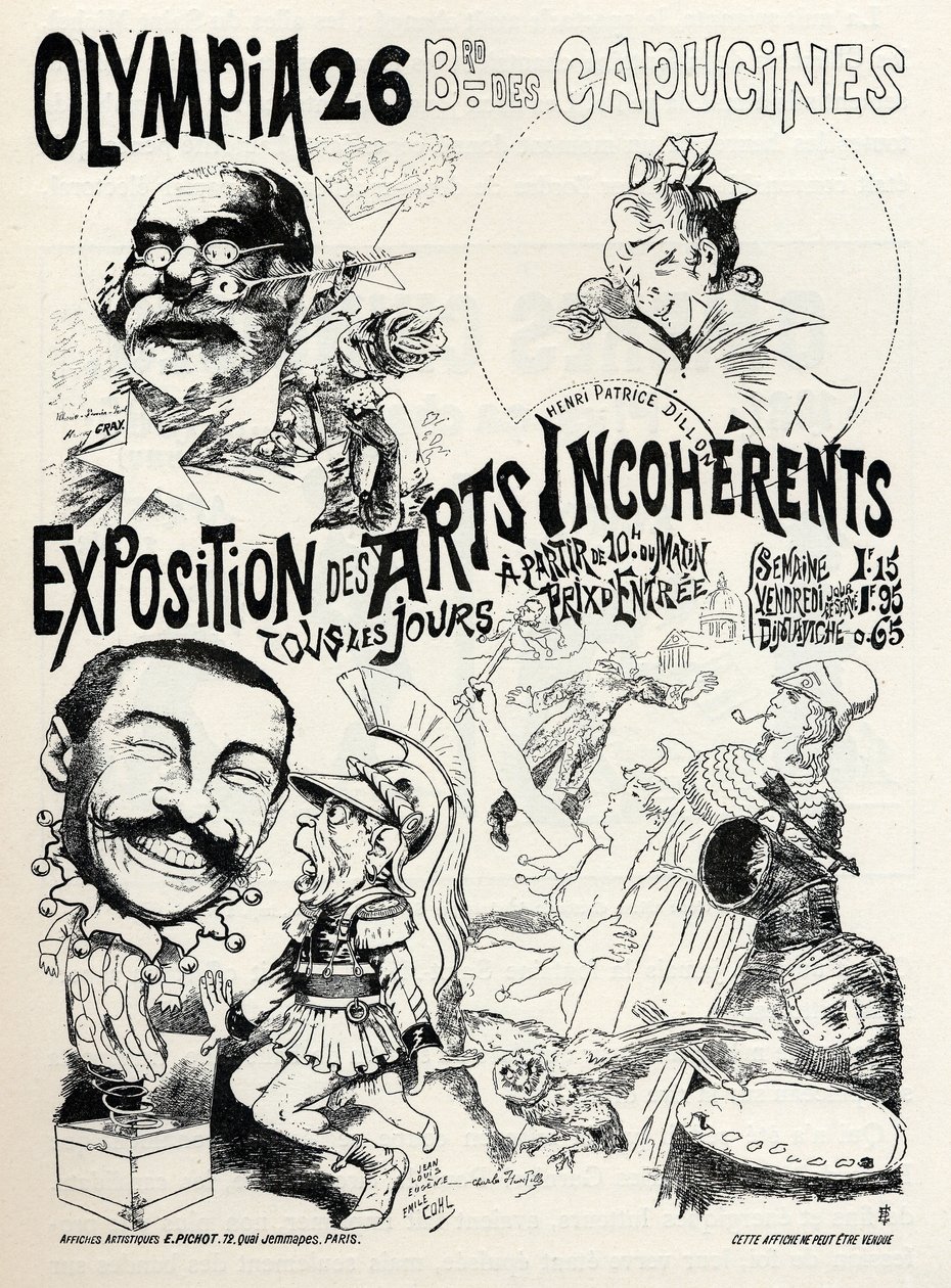 Exposición de Artes Incoherentes en el Olympia de París de Unbekannter Künstler