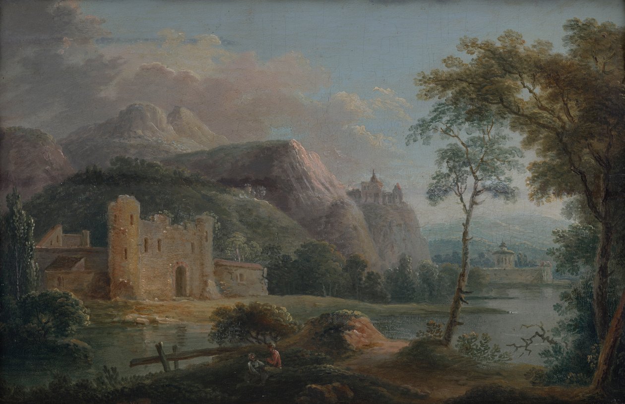 paisaje en un lago de Unbekannter Künstler