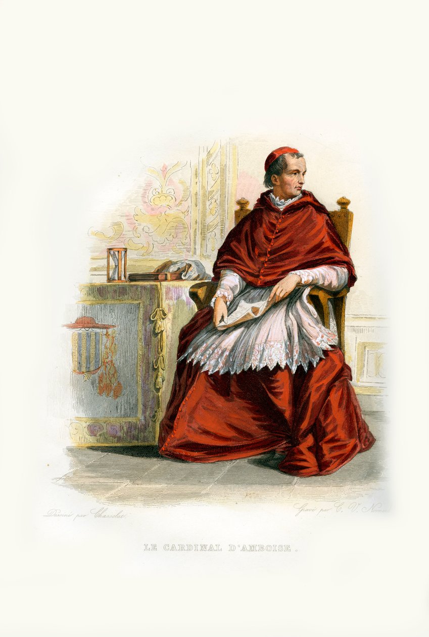 El cardenal de Amboise de Unbekannter Künstler