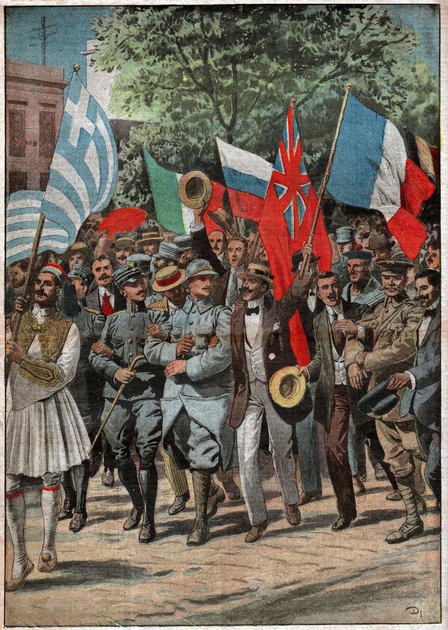 Manifestación en Tesalónica de Nicolas Liez