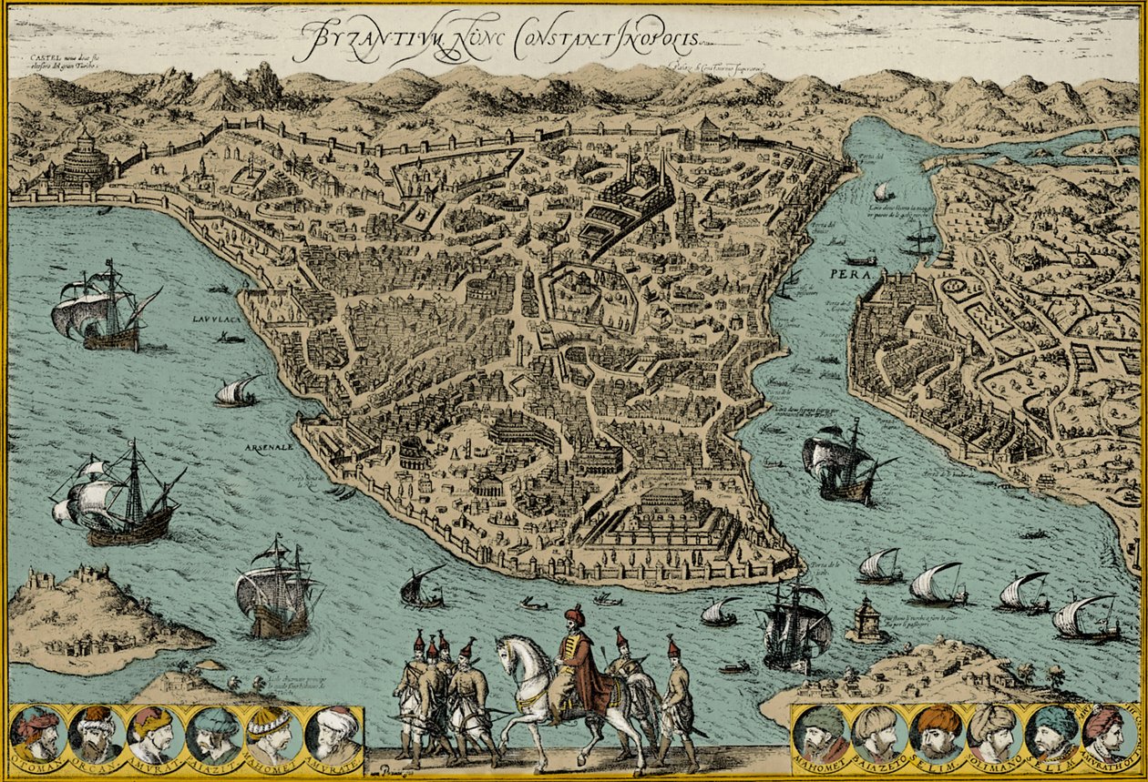 Mapa de Constantinopla de Unbekannter Künstler