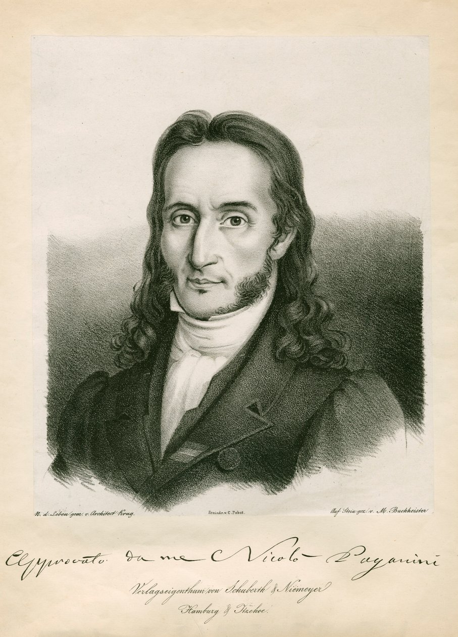 Niccolo Paganini - retrato de Unbekannt