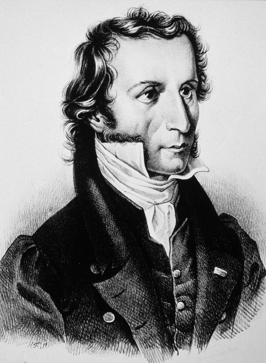 Niccolo Paganini, c.1850 (grabado) de Unbekannter Künstler