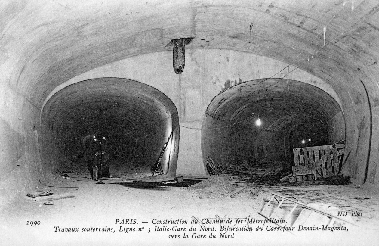 Metro de París - construcción de subterráneos de Unbekannter Künstler