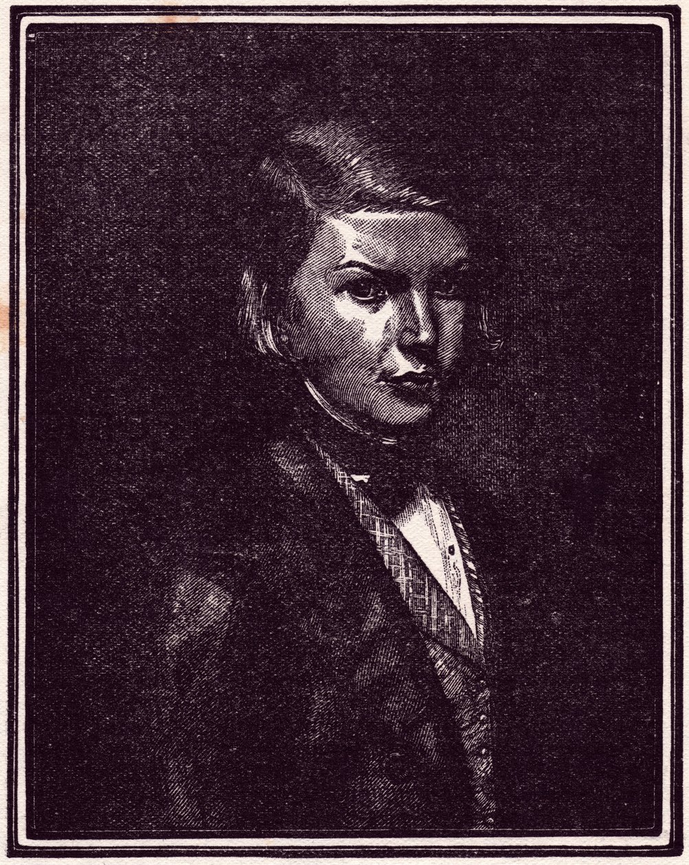 Retrato de Victor Hugo (grabado) de Unbekannter Künstler