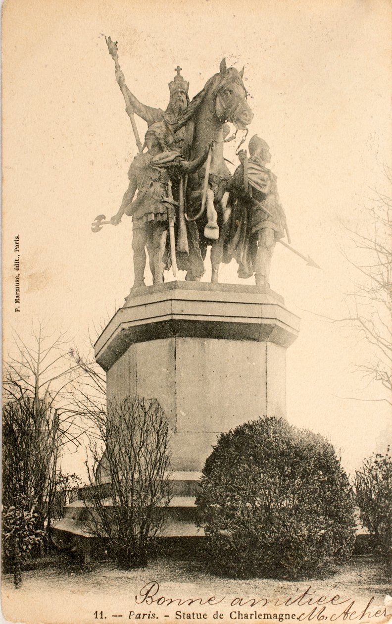 Estatua de Carlomagno, París, Sena, Isla de Francia, Francia de William M. Timlin