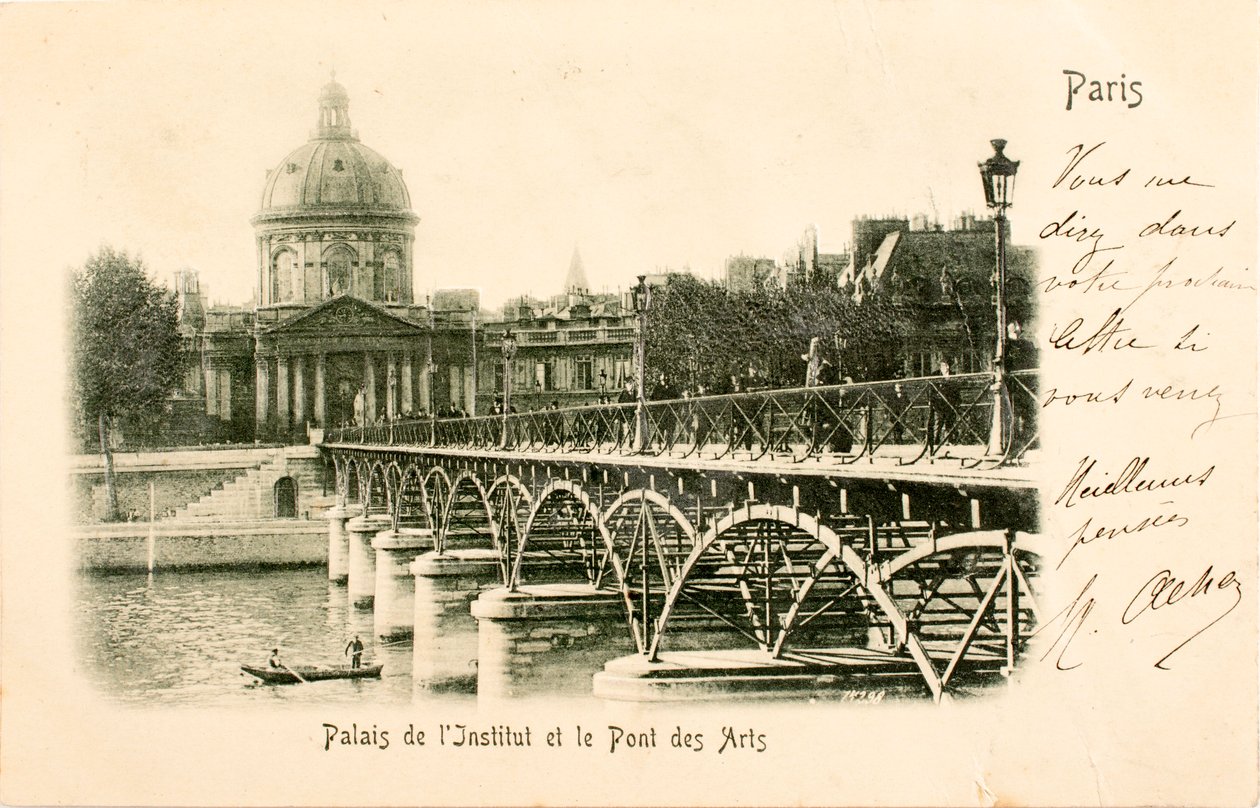 El Instituto, Puente de las Artes, París, Sena, Isla de Francia, Francia de William M. Timlin