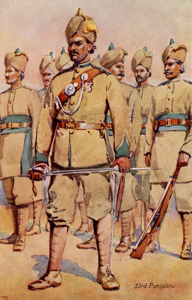 Regimiento de los 33 Punjabis de Unbekannter Künstler