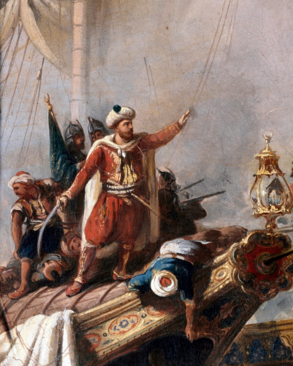 Representación de Hayreddin Barbarossa. Detalle. (Pintura) de Unbekannter Künstler
