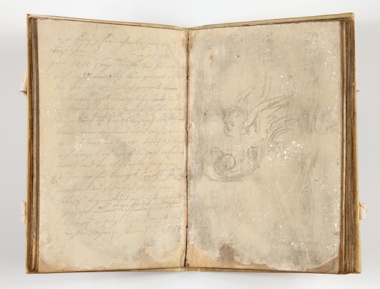 Cuaderno de bocetos con 22 hojas de Unbekannter Künstler