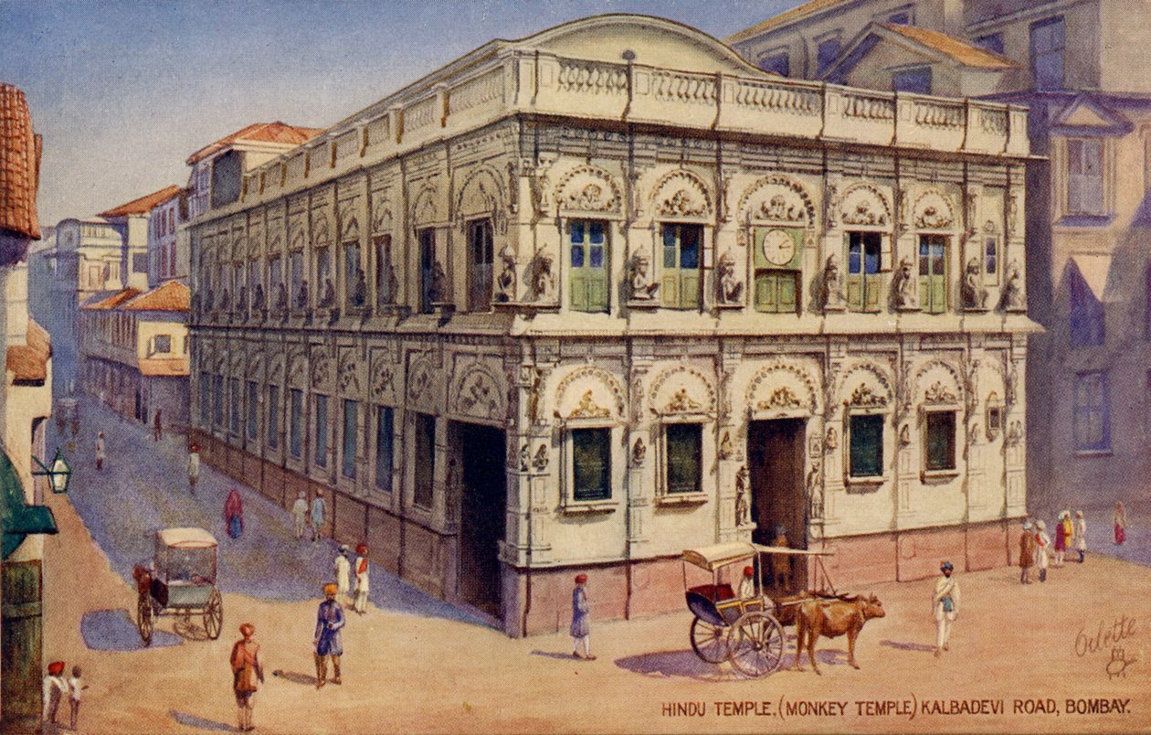Templo de los Monos, Kalbadevi Road, Bombay de Unbekannter Künstler