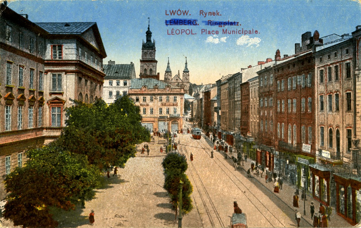 Plaza Rynok de Lviv (Ucrania) de Unbekannter Künstler