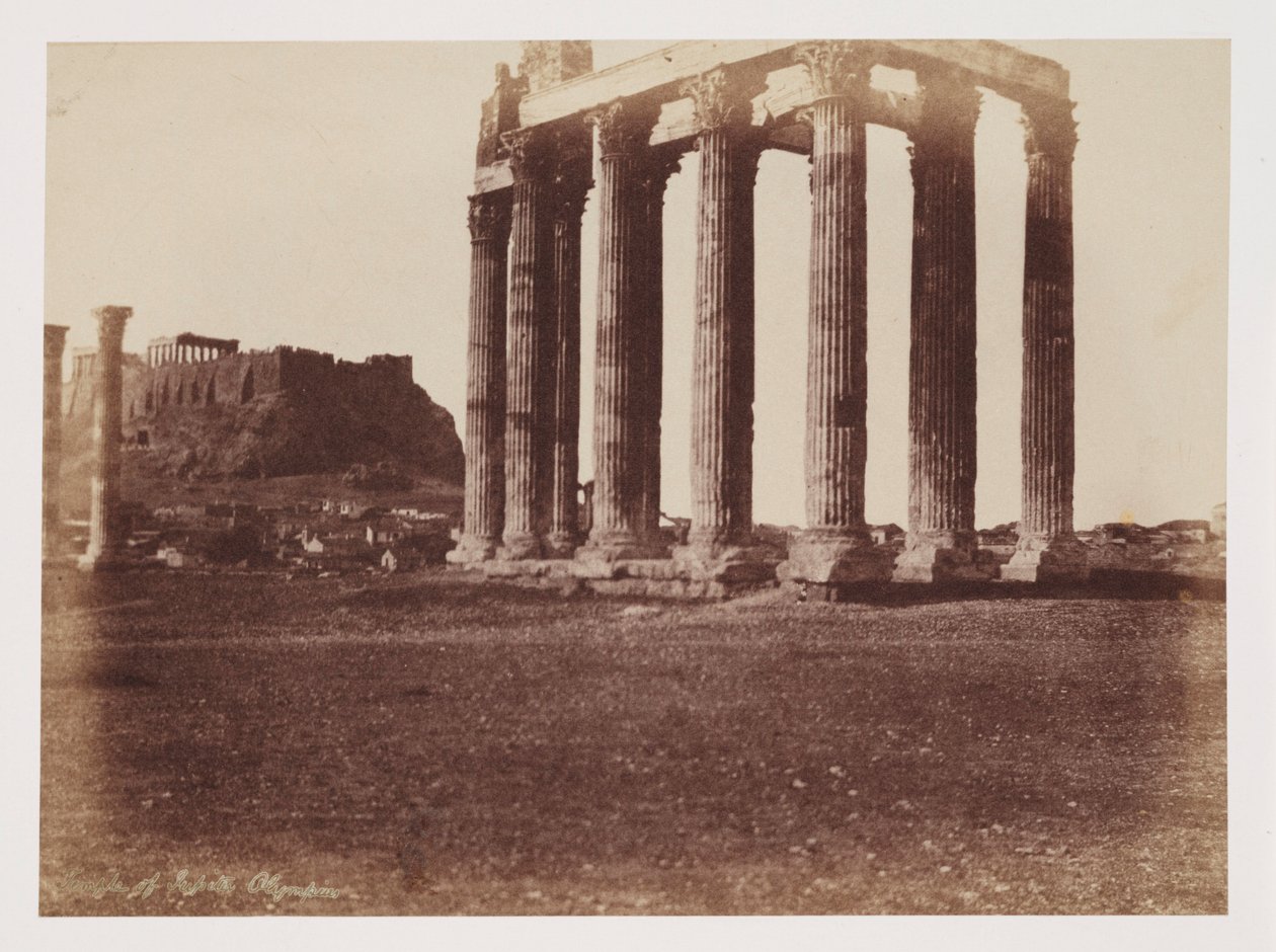 El Templo de Zeus Olímpico, c. 1849 de Unbekannt
