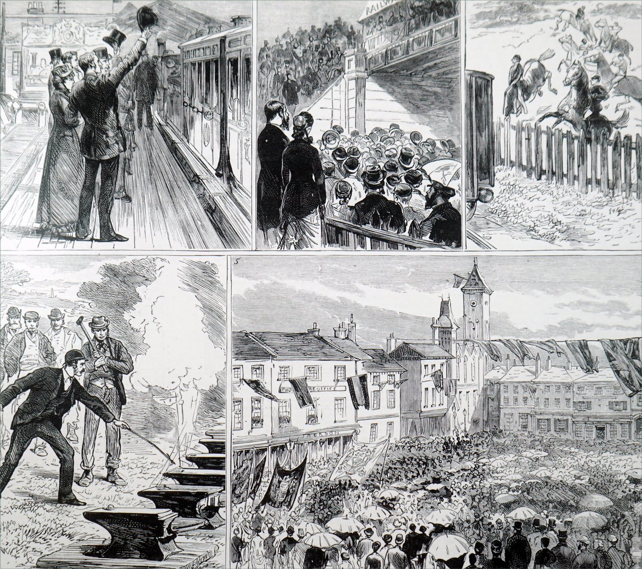 La inauguración del ferrocarril de Newbury y Didcot de Unbekannt