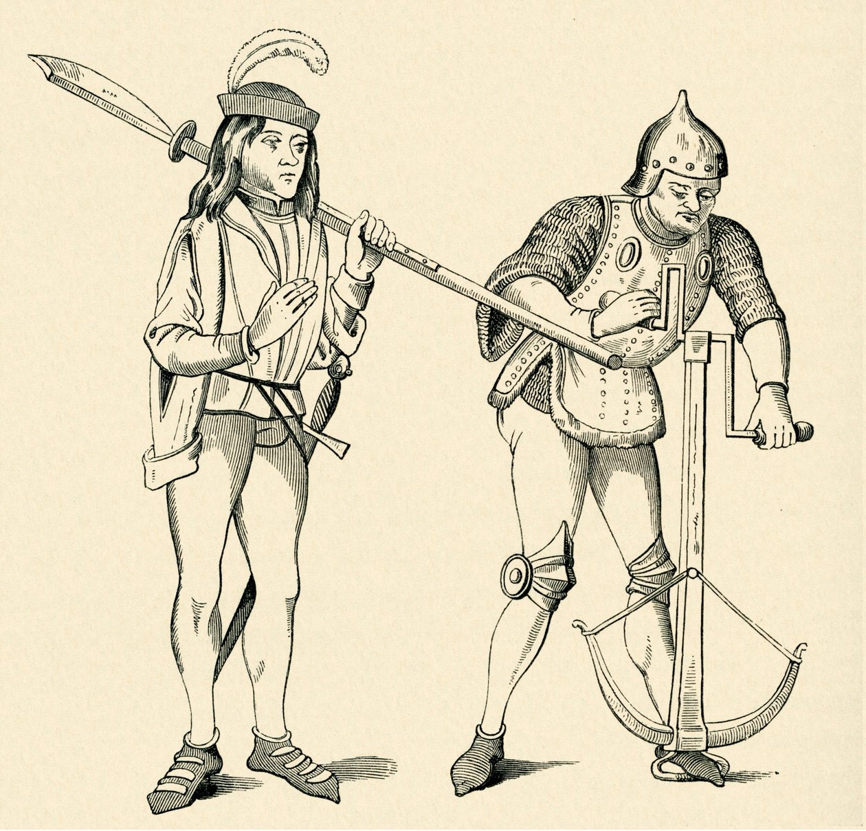 Varlet/Squire y Archer de Unbekannter Künstler