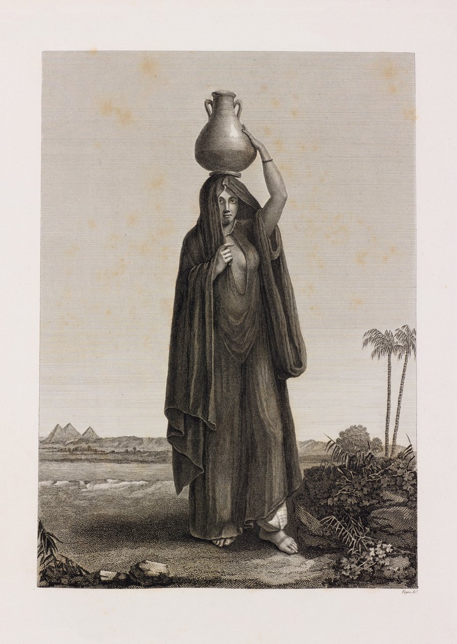 Mujer llevando una jarra de Unbekannt