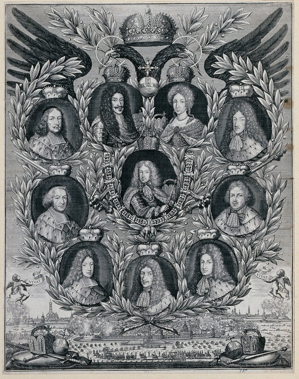José I con padres y electores de Unbekannter Stecher