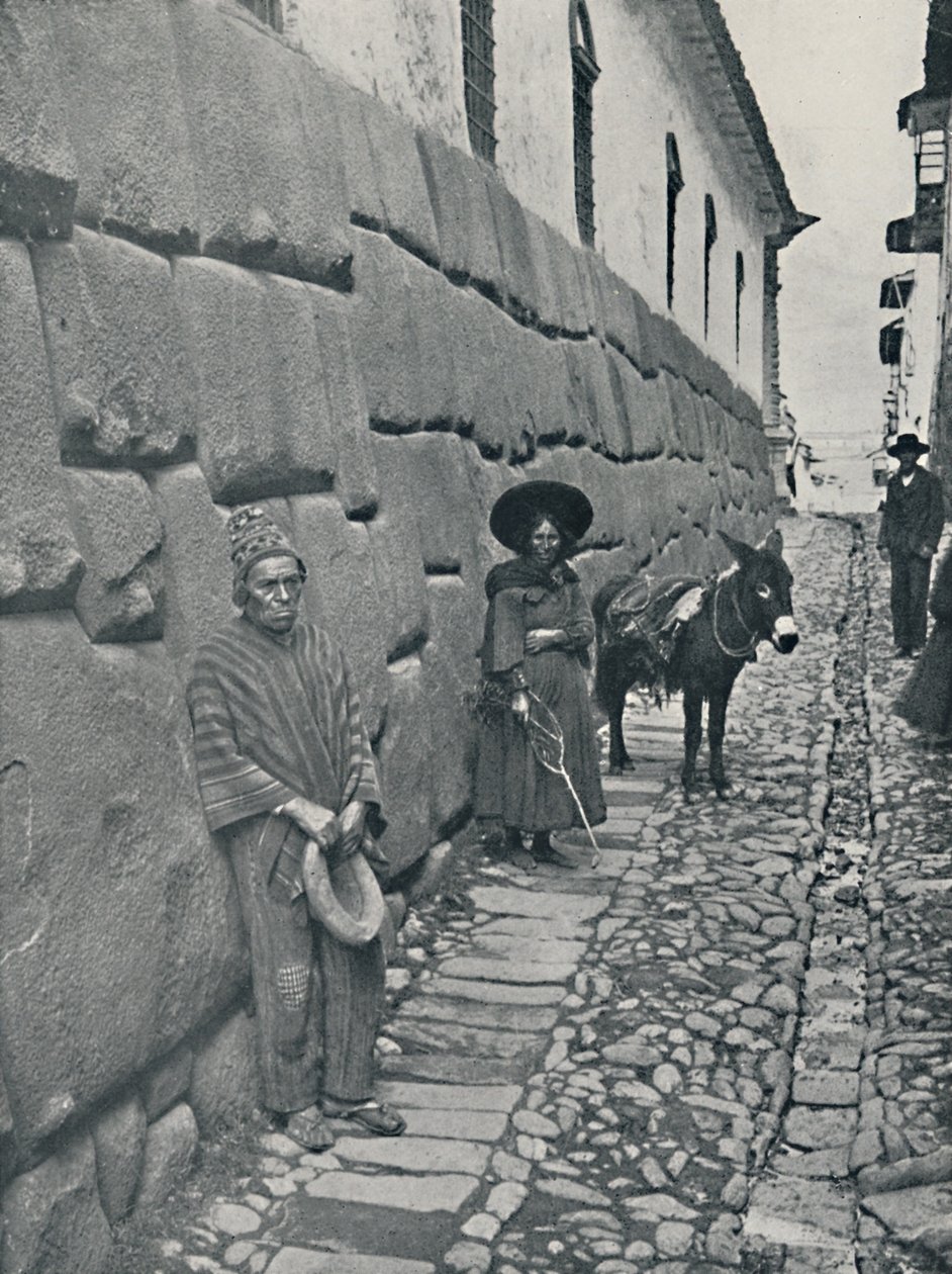 Mampostería Inca, Cuzco, 1916 de Underwood and Underwood