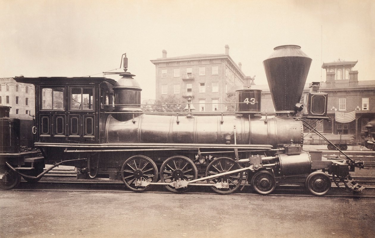 [Locomotora del Ferrocarril de Pennsylvania en el Taller de Reparaciones de Altoona] de Unidentified