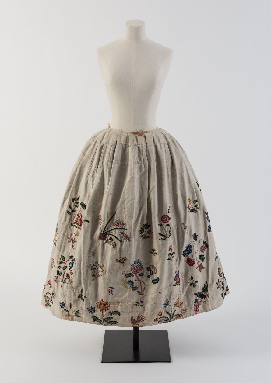 Enagua bordada en lana multicolor, 1690s de Unbekannt Unbekannt