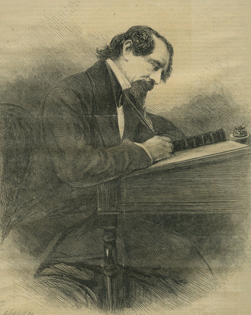 El difunto Charles Dickens, c.1870 de Unbekannt Unbekannt
