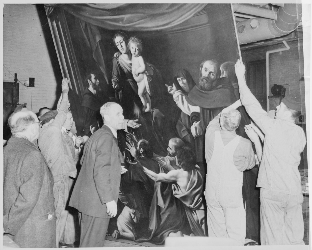 Trabajadores en el Museo Metropolitano de Arte de Unbekannt Unbekannt