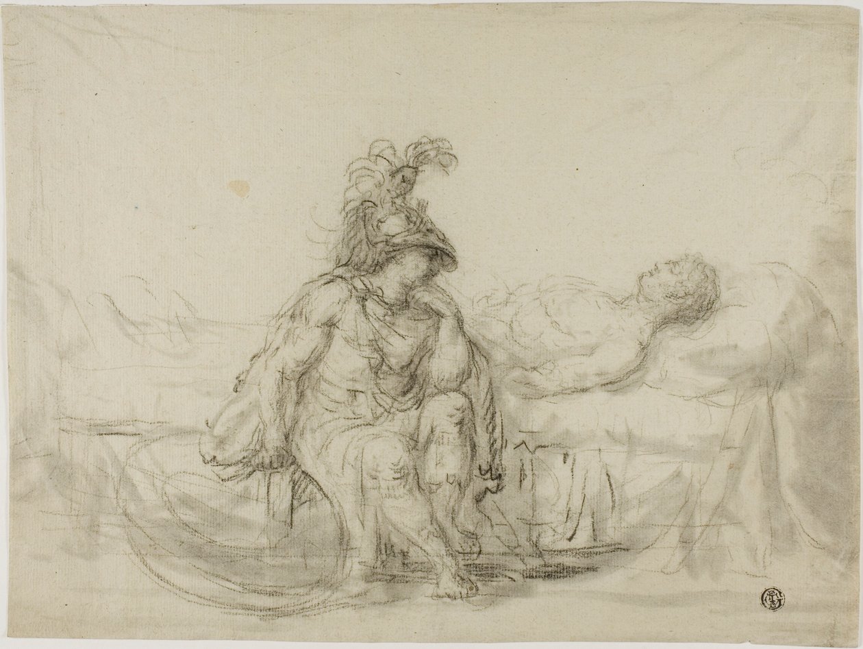 Aquiles Llorando a Patroclo de Unknown