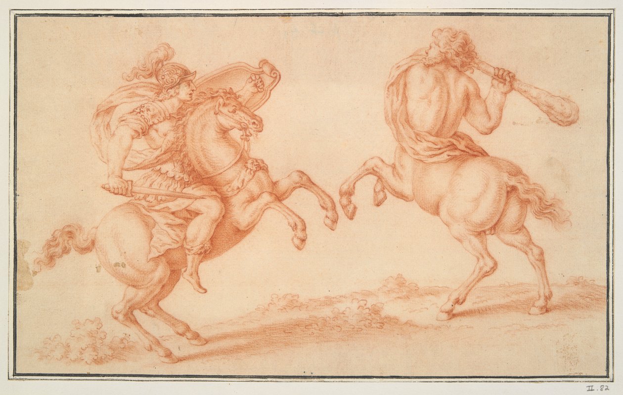 centauro y amazona de Unknown