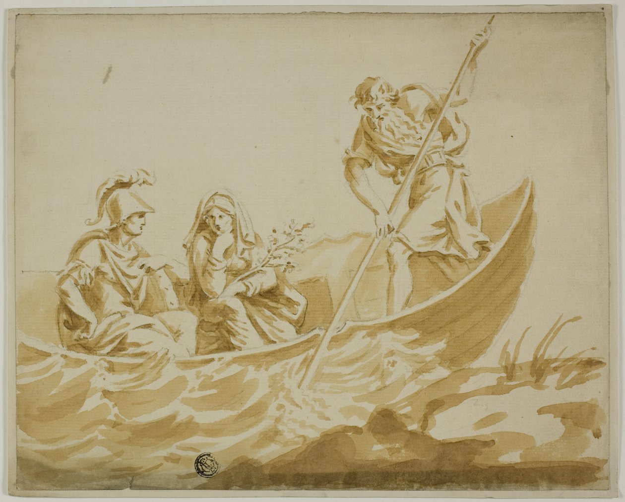 Caronte Transportando a Marte y Minerva de Unknown