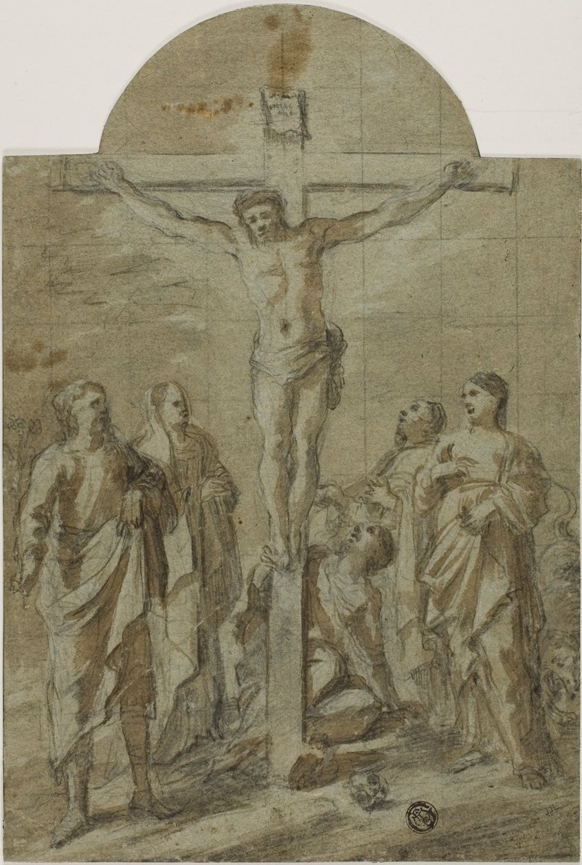 Crucifixión con santos de Unknown