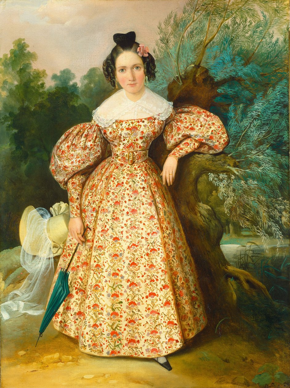 Retrato de una joven dama de Unknown 19th Century