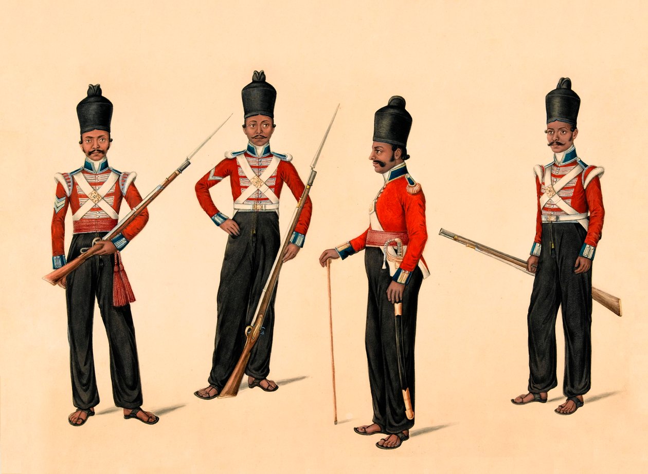 40º Infantería Nativa de Madrás, c.1835 de Unknown