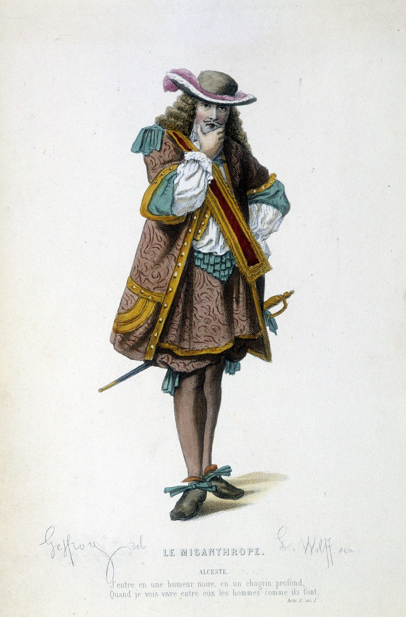 Alceste en “El misántropo” de Molière de Unknown artist