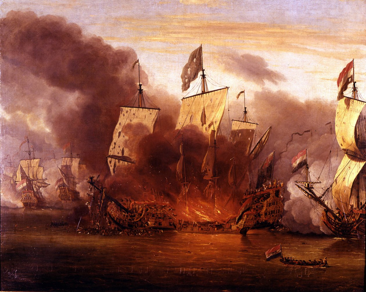 Batalla de Solebay: 7/06/1672. de Unknown artist