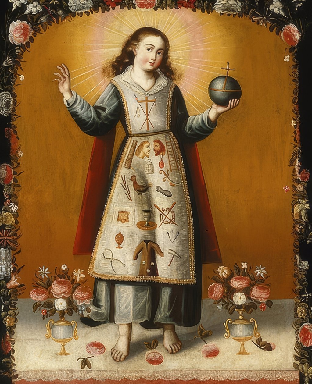 Niño Jesús con los símbolos de la Pasión de Unknown