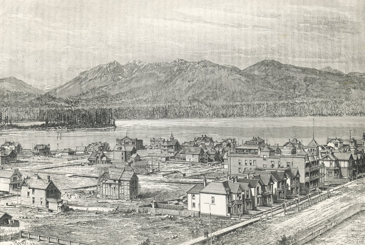 Ciudad de Vancouver, grabado, Canadá de Unknown artist