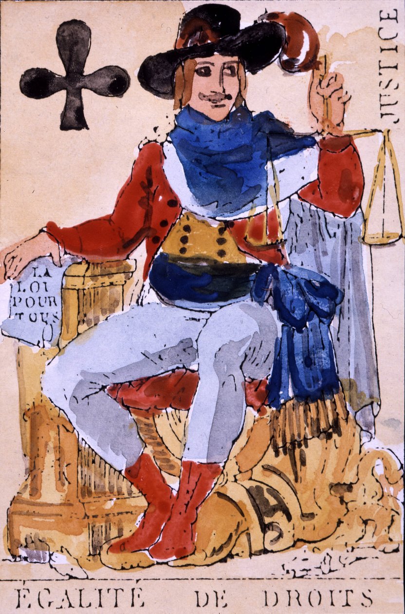 Igualdad de derechos - Carta de juego revolucionaria de Unknown artist