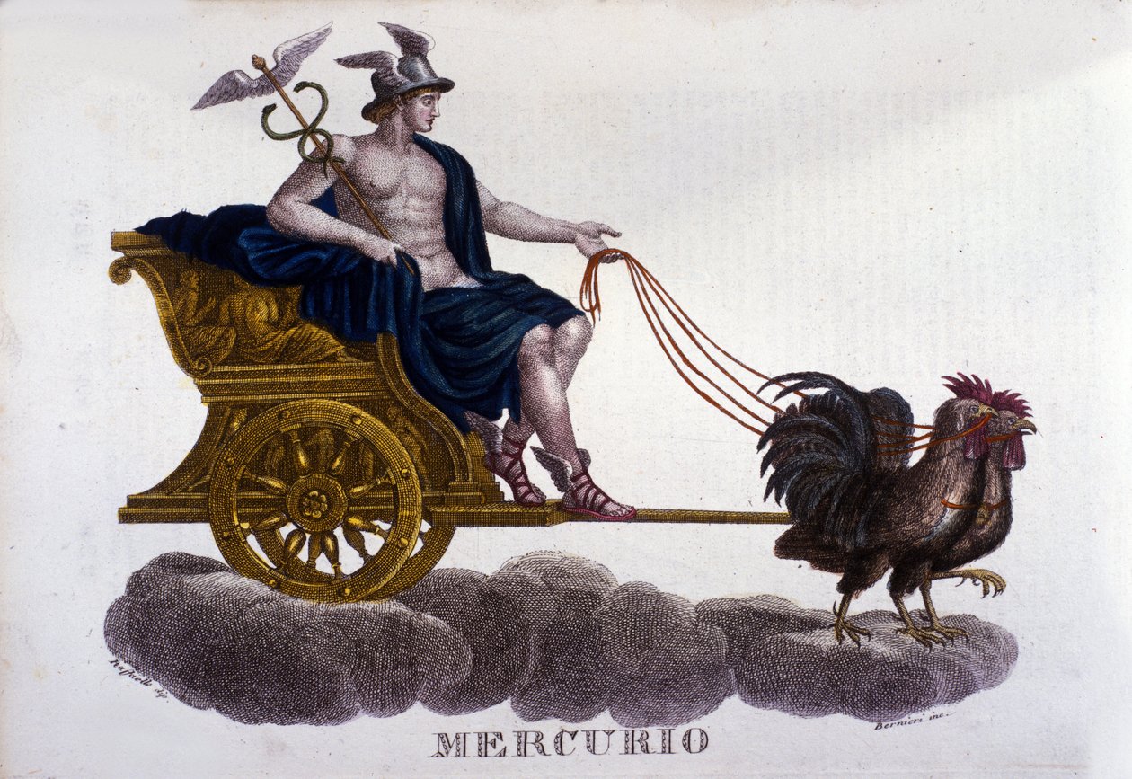 Mercurio. Grabado del siglo XIX. de Unknown artist