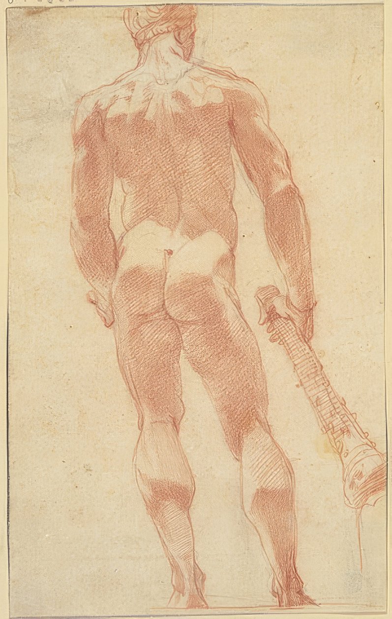 Hércules de pie visto desde atrás de Unknown