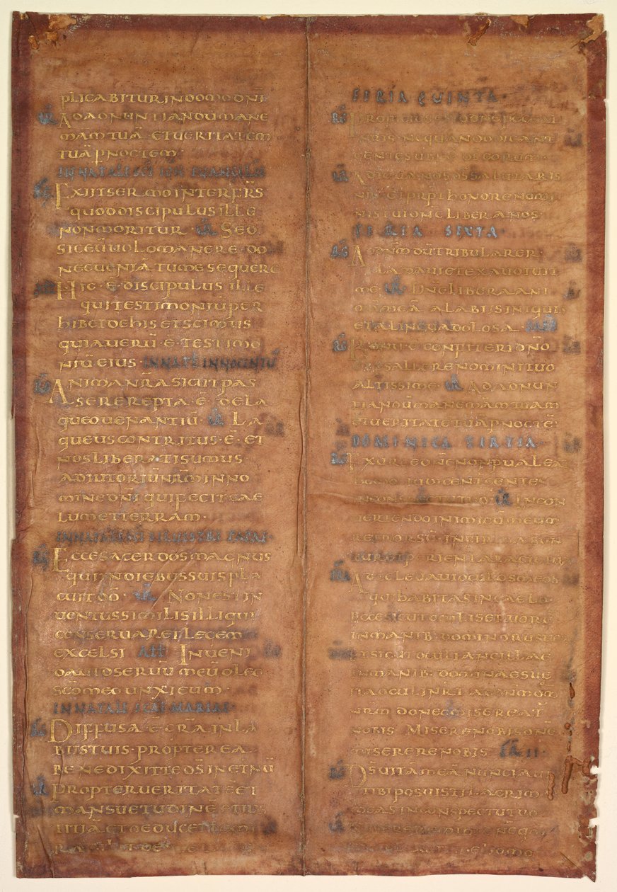 Bifolio Extraído de un Gradual Carolingio de Unknown artist